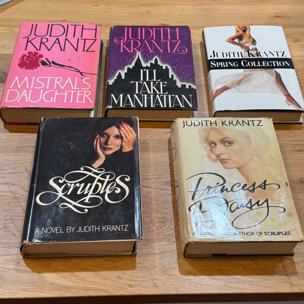 Judith Krantz Vintage Hardcover Book Lot Scruples Princess Daisy Manhattan 5pc